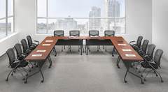 Cherry U Shape Conference Table